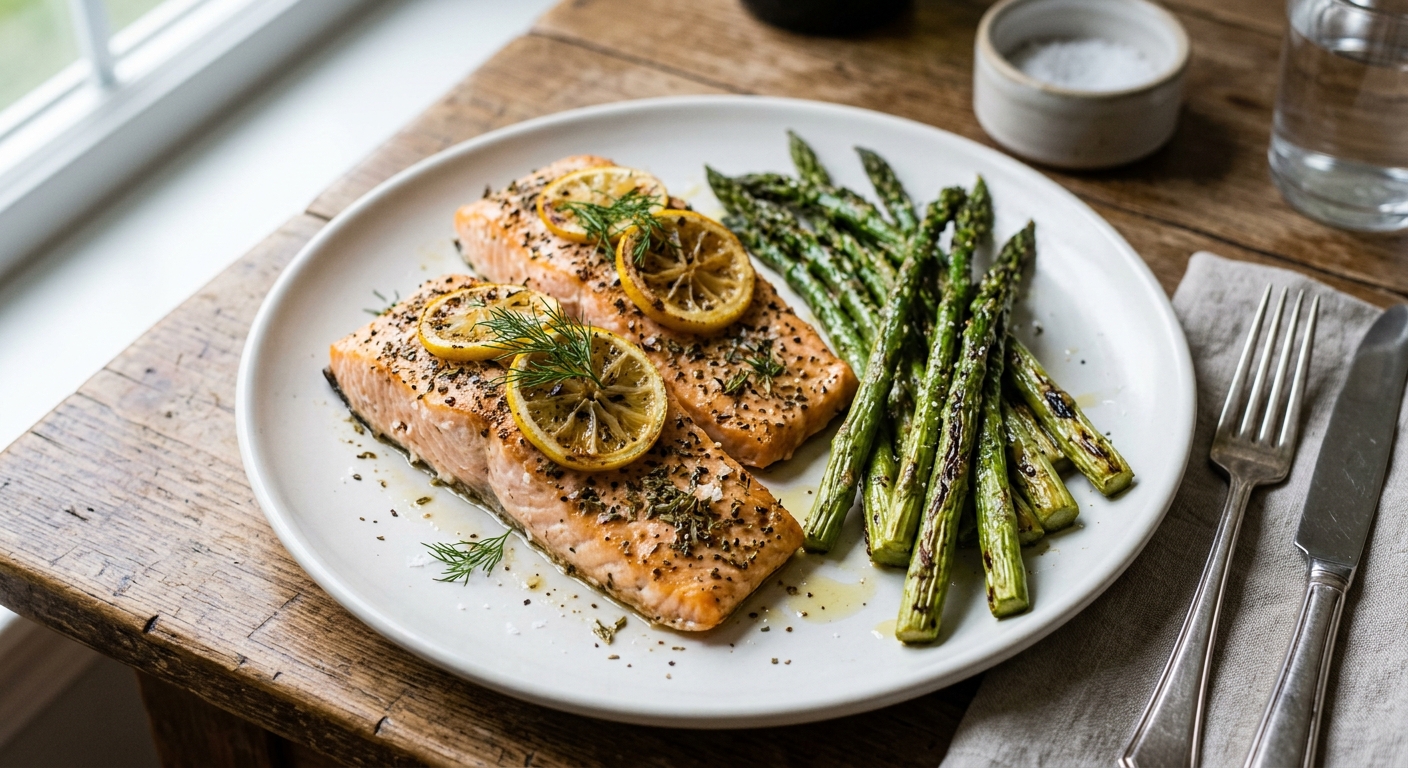 One-Pan Lemon Herb Salmon and Asparagus