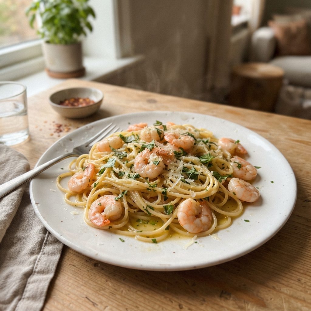 One-Pan Garlic Butter Shrimp and Pasta