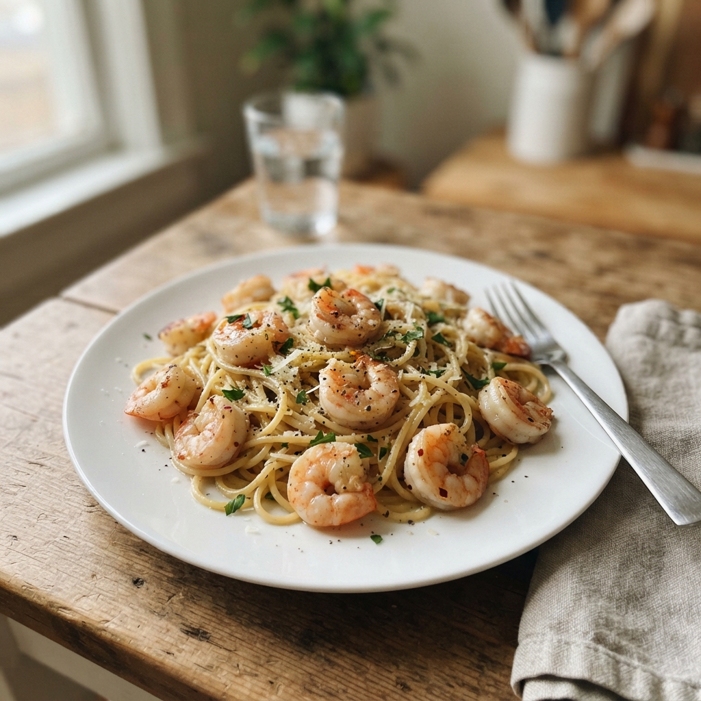 One-Pan Garlic Butter Shrimp and Pasta