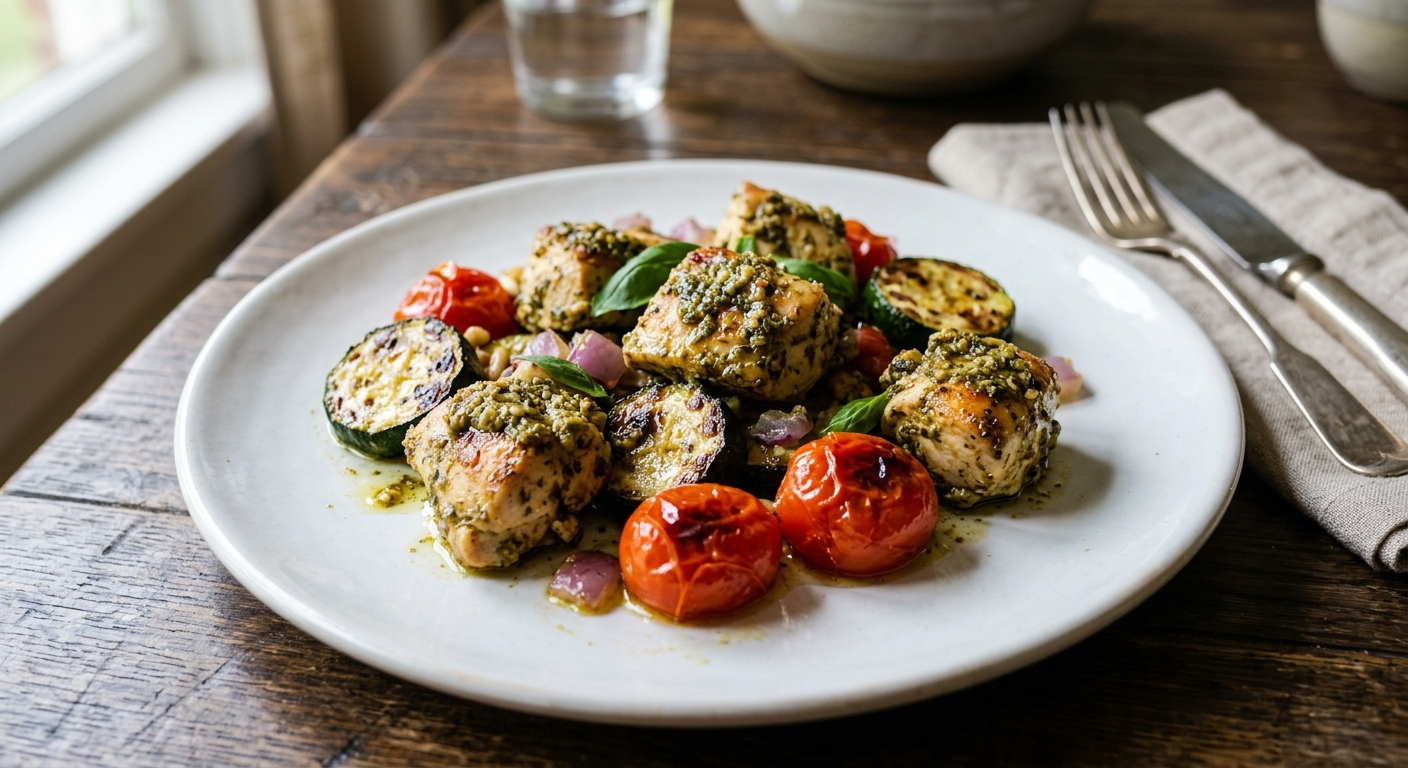 Sheet Pan Pesto Chicken and Veggies