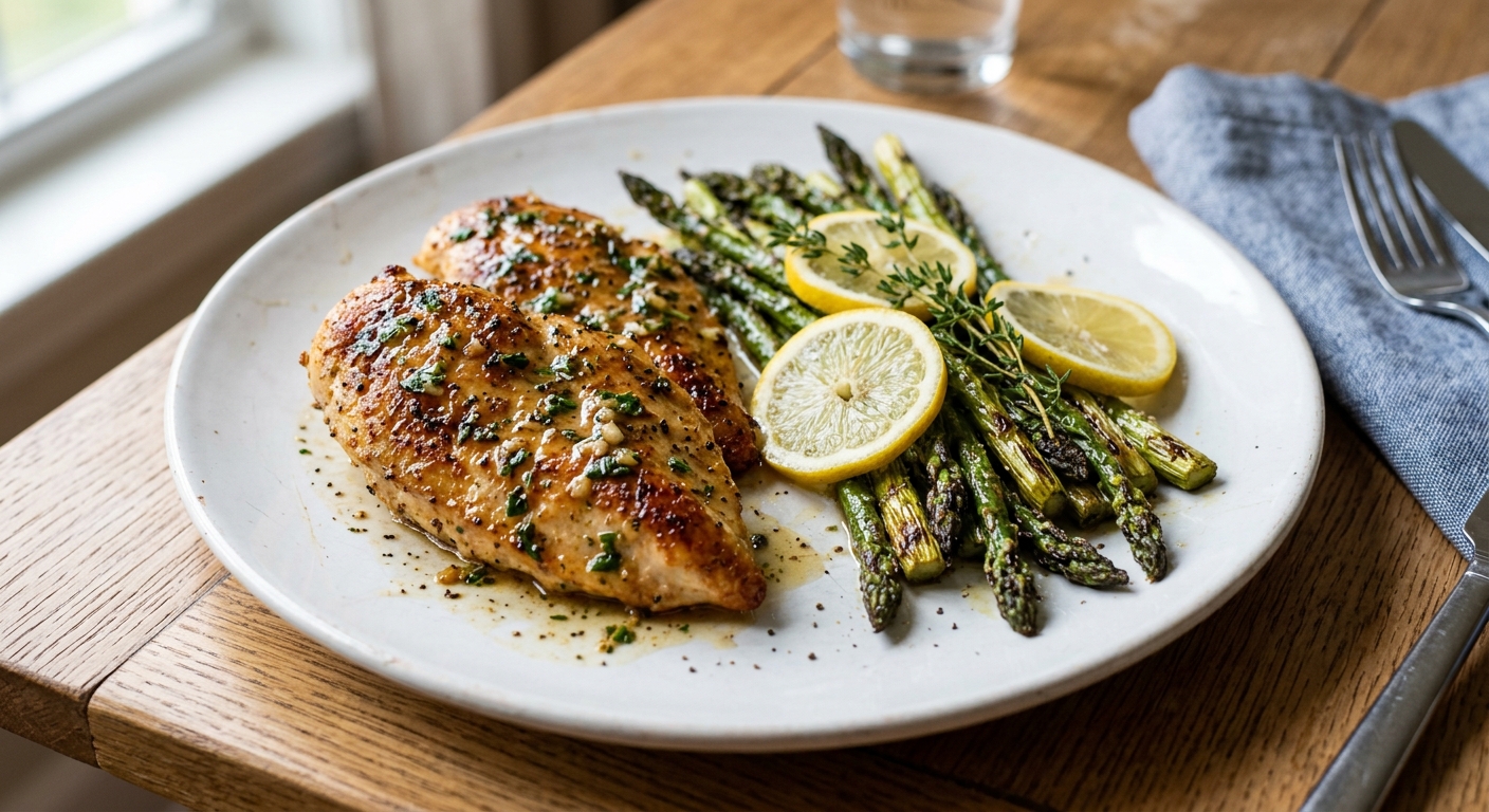 One-Pan Lemon Herb Chicken and Asparagus