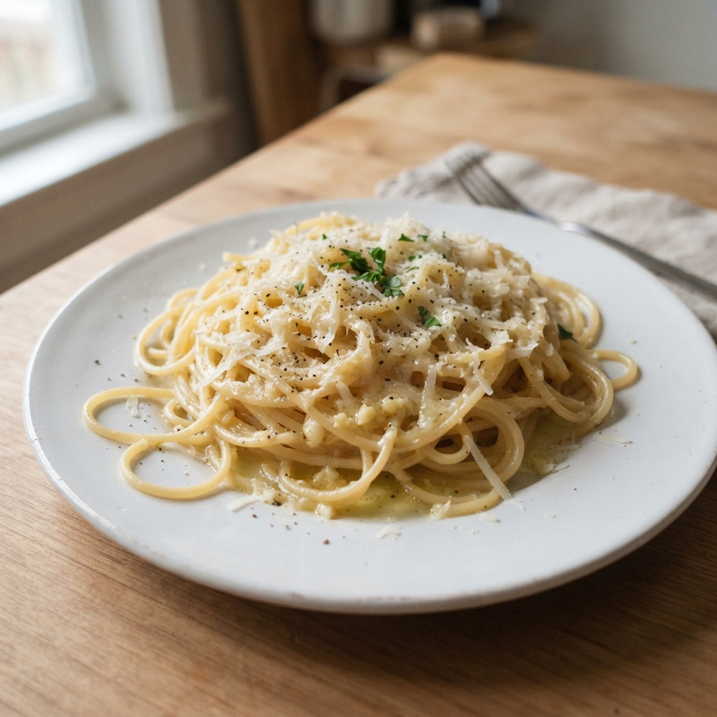 One-Pot Garlic Butter Pasta with Parmesan