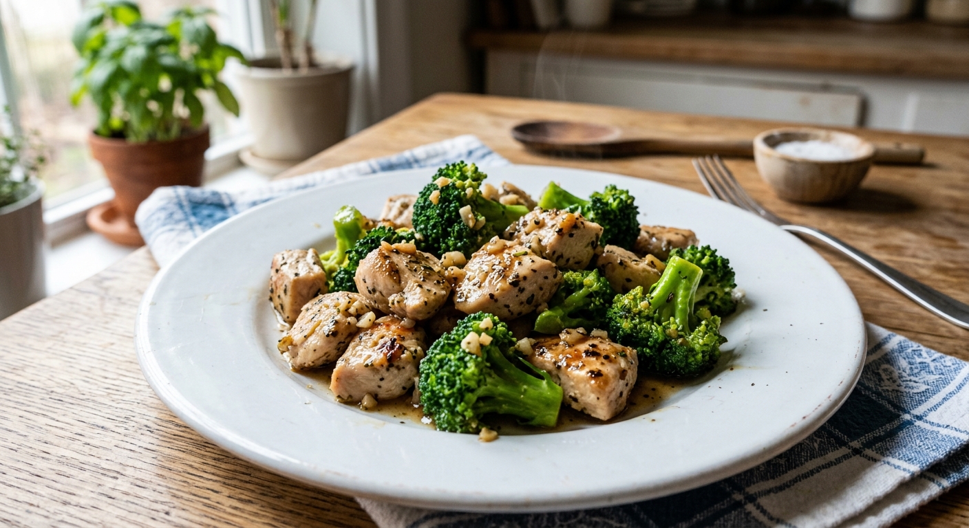 Quick Garlic Herb Chicken and Broccoli Stir-Fry