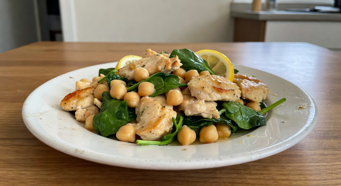 One-Pan Lemon Herb Chicken and Chickpea Skillet