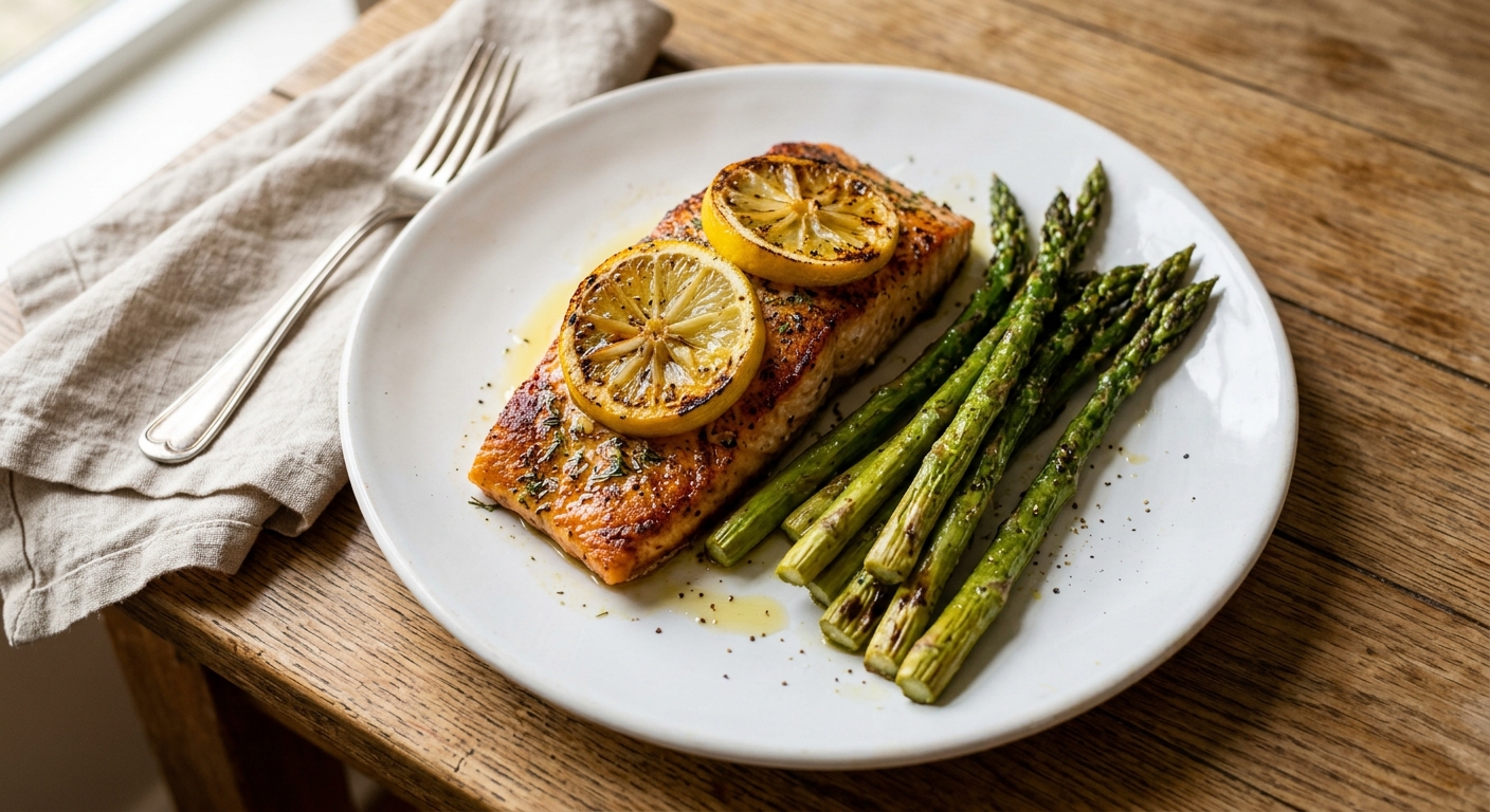 One-Pan Lemon Herb Salmon and Asparagus