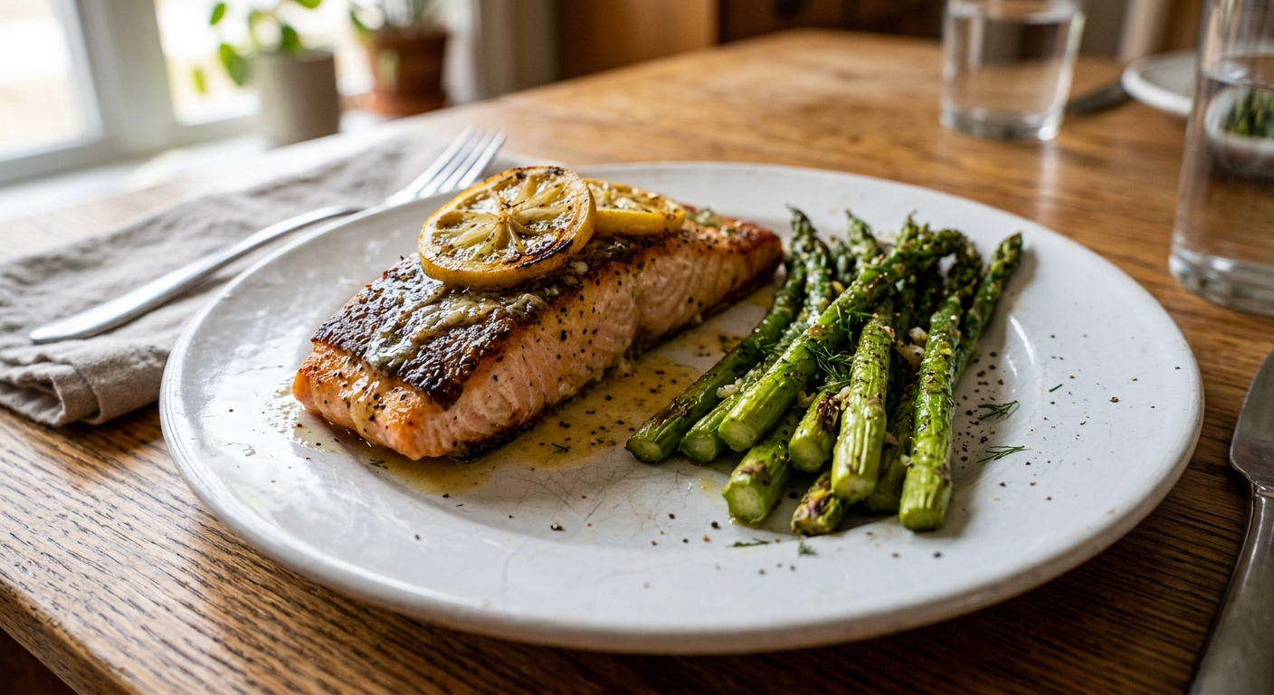 Lemon Garlic Sheet Pan Salmon and Asparagus