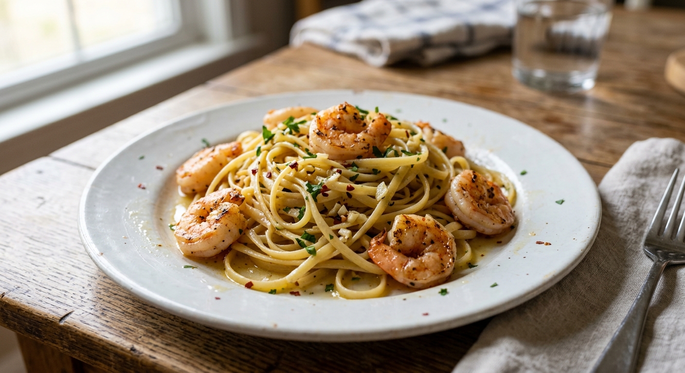 Lemon Garlic Butter Shrimp Pasta