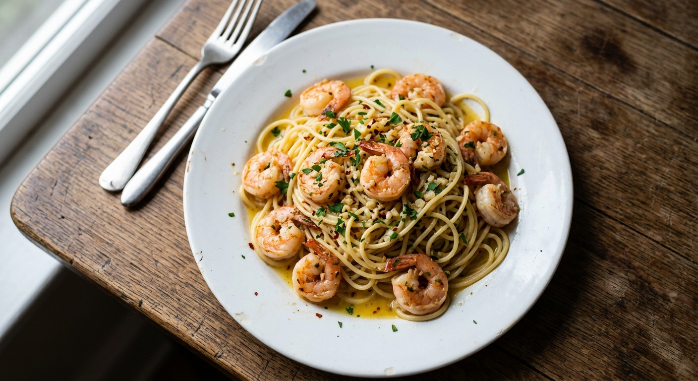 Lemon Garlic Butter Shrimp Pasta