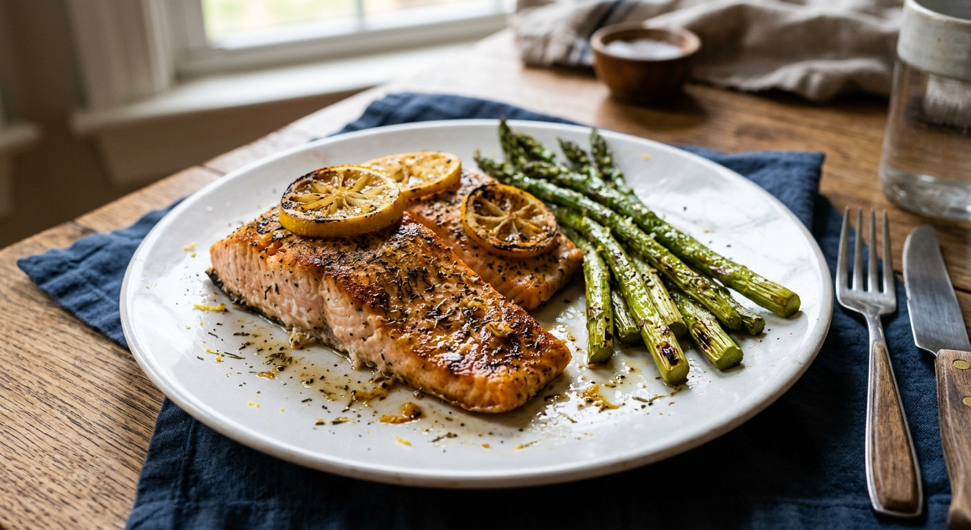 Sheet Pan Lemon Herb Salmon and Asparagus