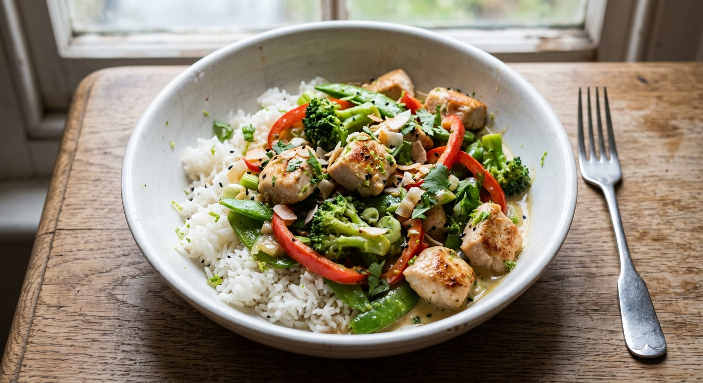 Creamy Coconut Lime Chicken Stir-Fry