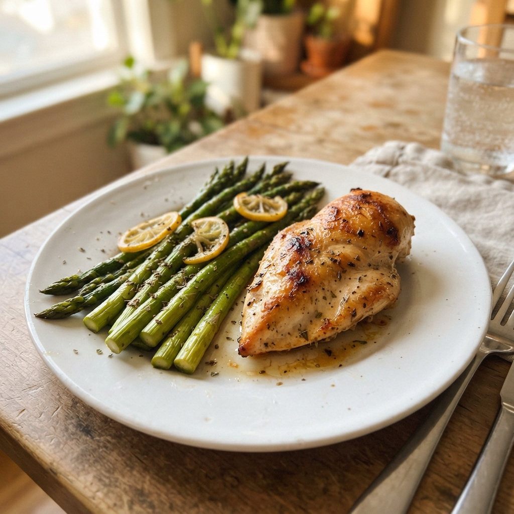 One-Pan Lemon Herb Chicken and Asparagus