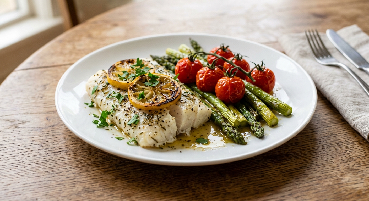 One-Pan Lemon Herb Cod