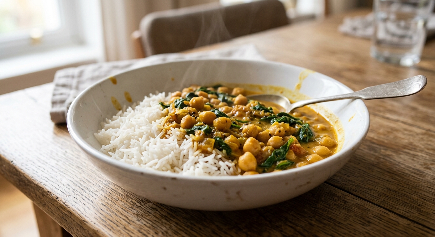 Speedy Coconut Chickpea Curry