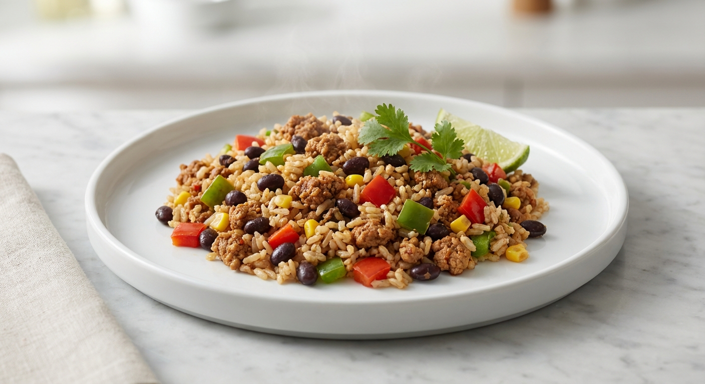 One-Pan Turkey and Rice Power Skillet