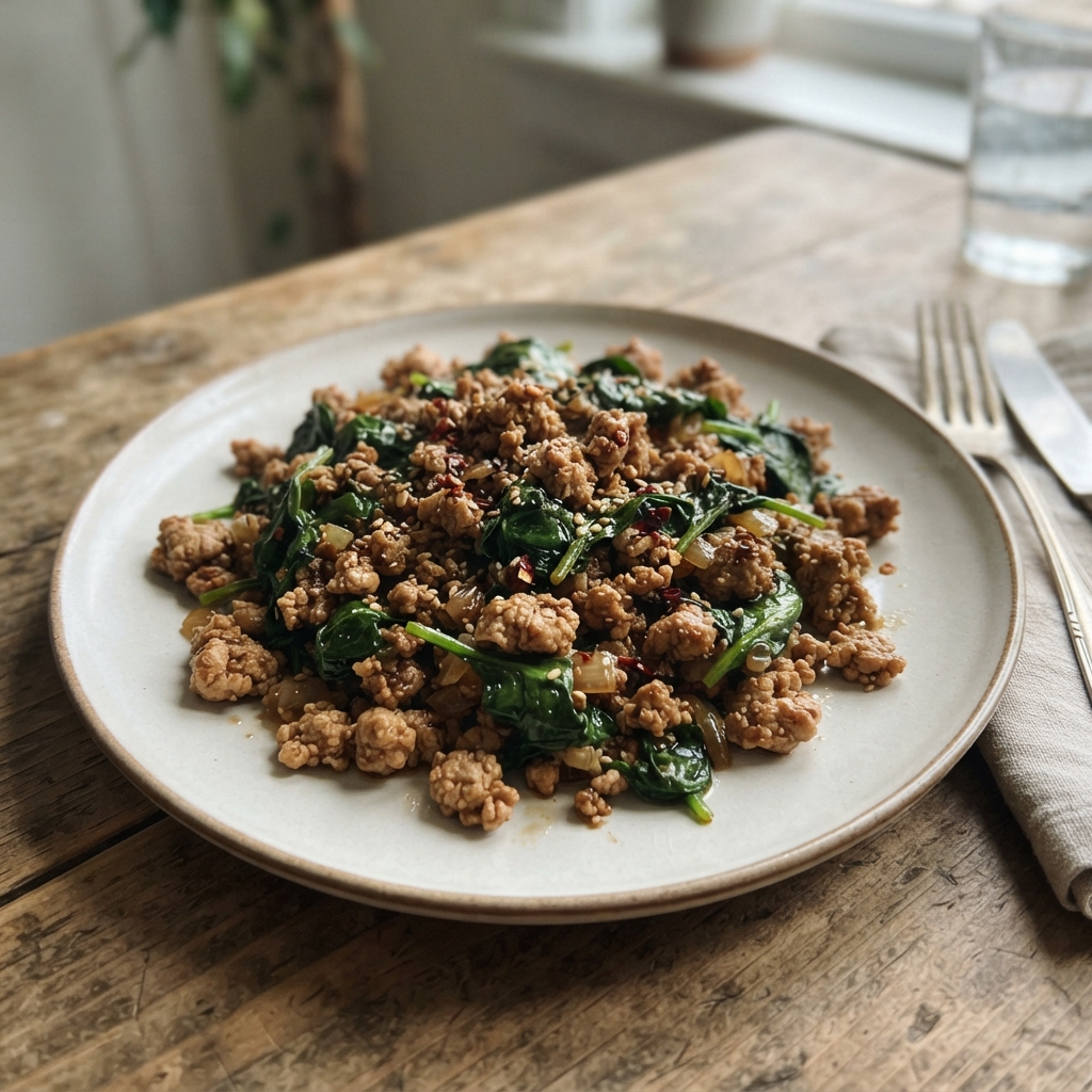 Quick Turkey and Spinach Stir-Fry