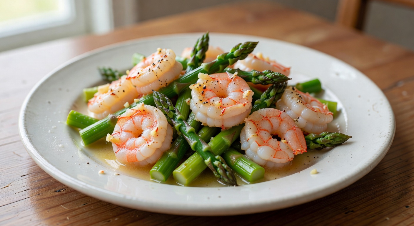 15-Minute Lemon Garlic Shrimp and Asparagus