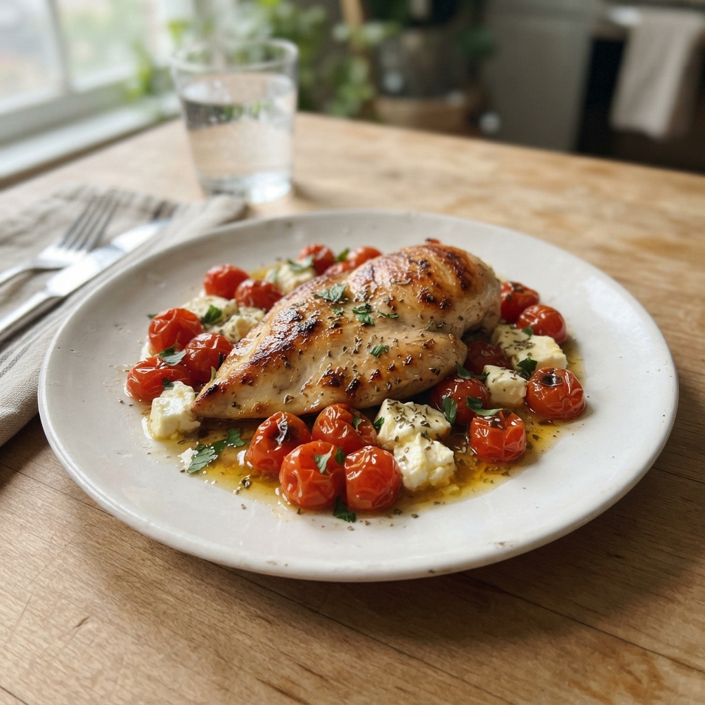 Quick Mediterranean Lemon Herb Chicken Skillet