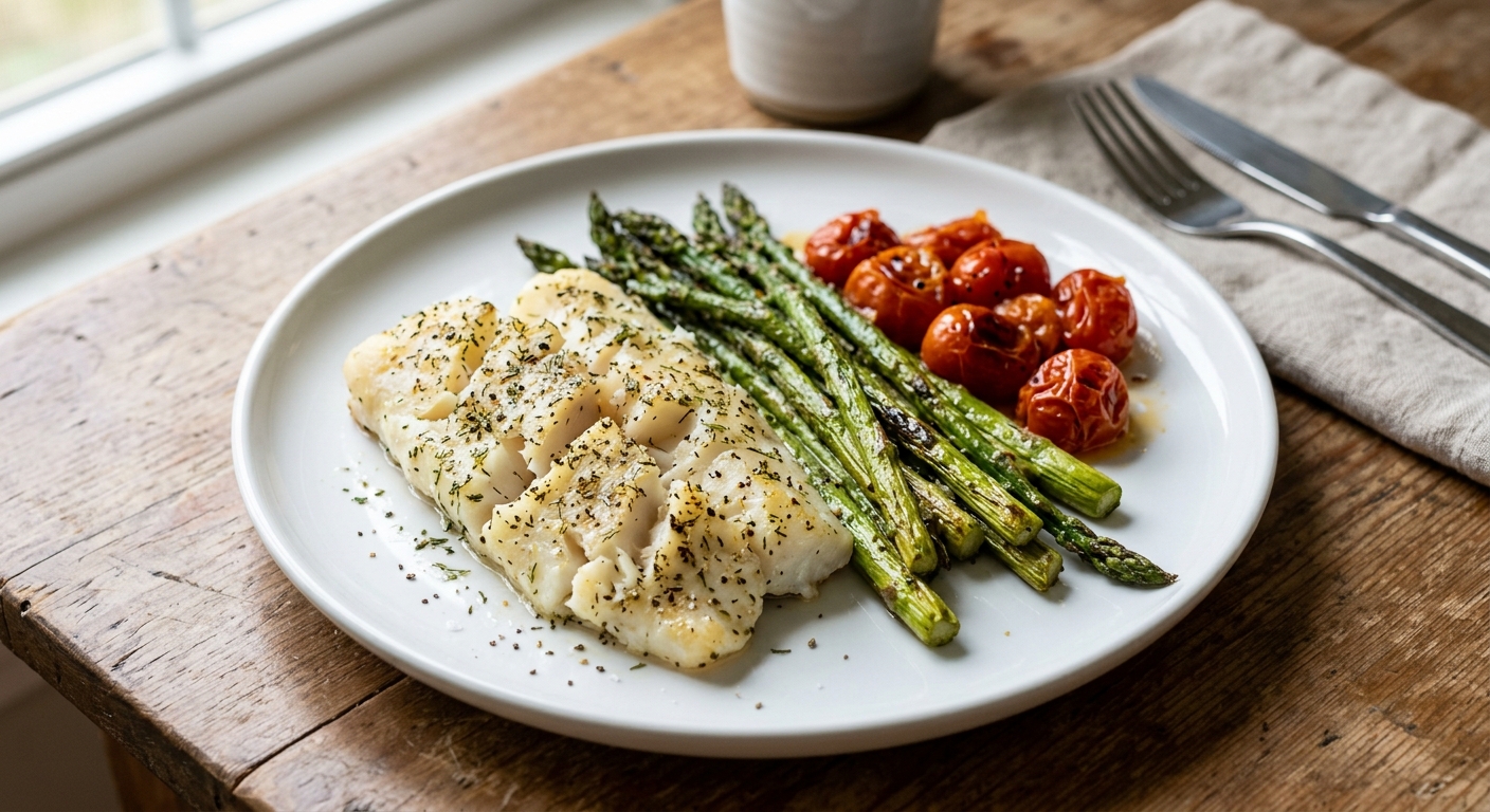 Sheet Pan Lemon-Herb Cod with Asparagus