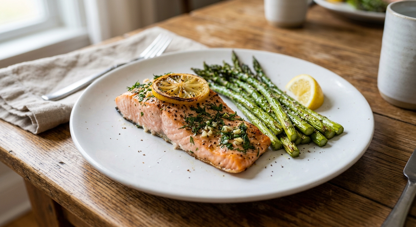 Sheet Pan Lemon Herb Salmon and Asparagus