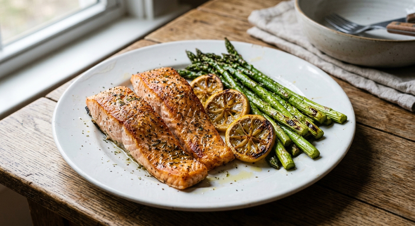 One-Pan Lemon Herb Salmon and Asparagus