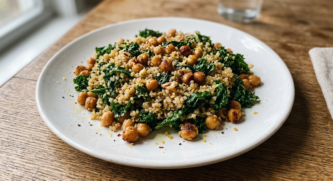 One-Pan Lemon Garlic Chickpea Stir-Fry