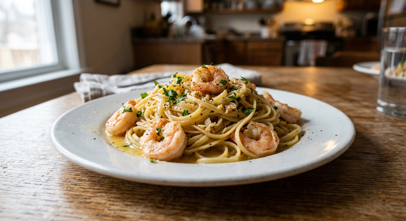 Lemon Garlic Butter Shrimp Pasta