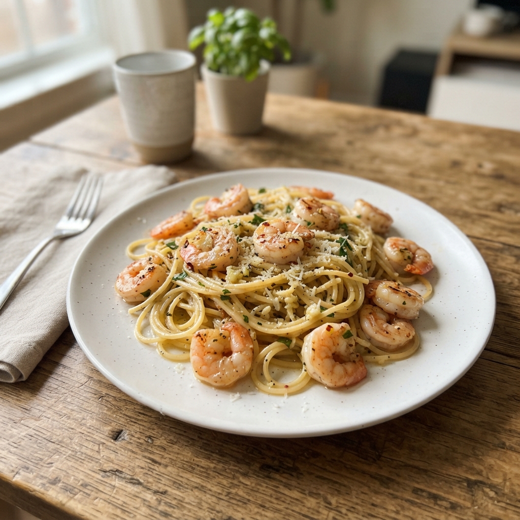One-Pan Garlic Butter Shrimp and Pasta