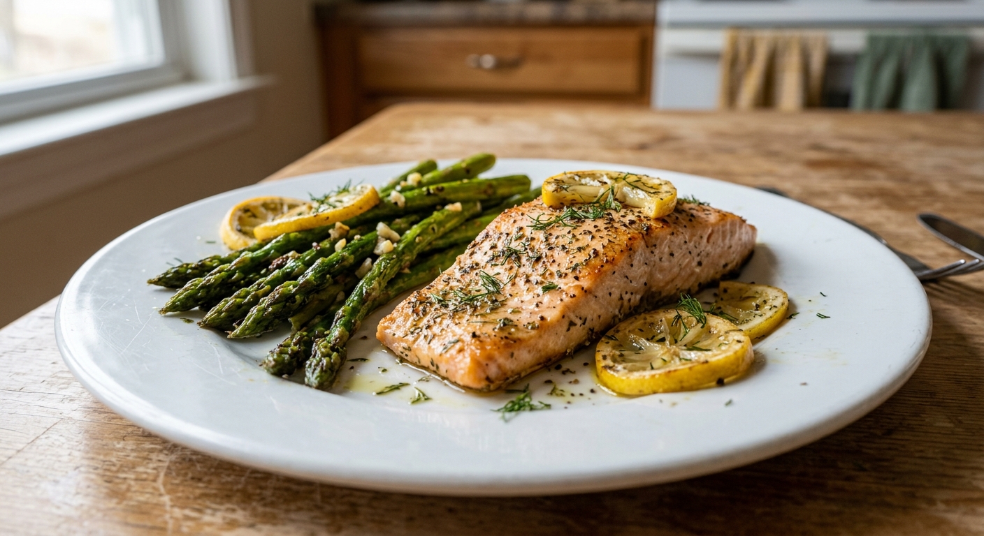Sheet Pan Lemon Herb Salmon and Asparagus