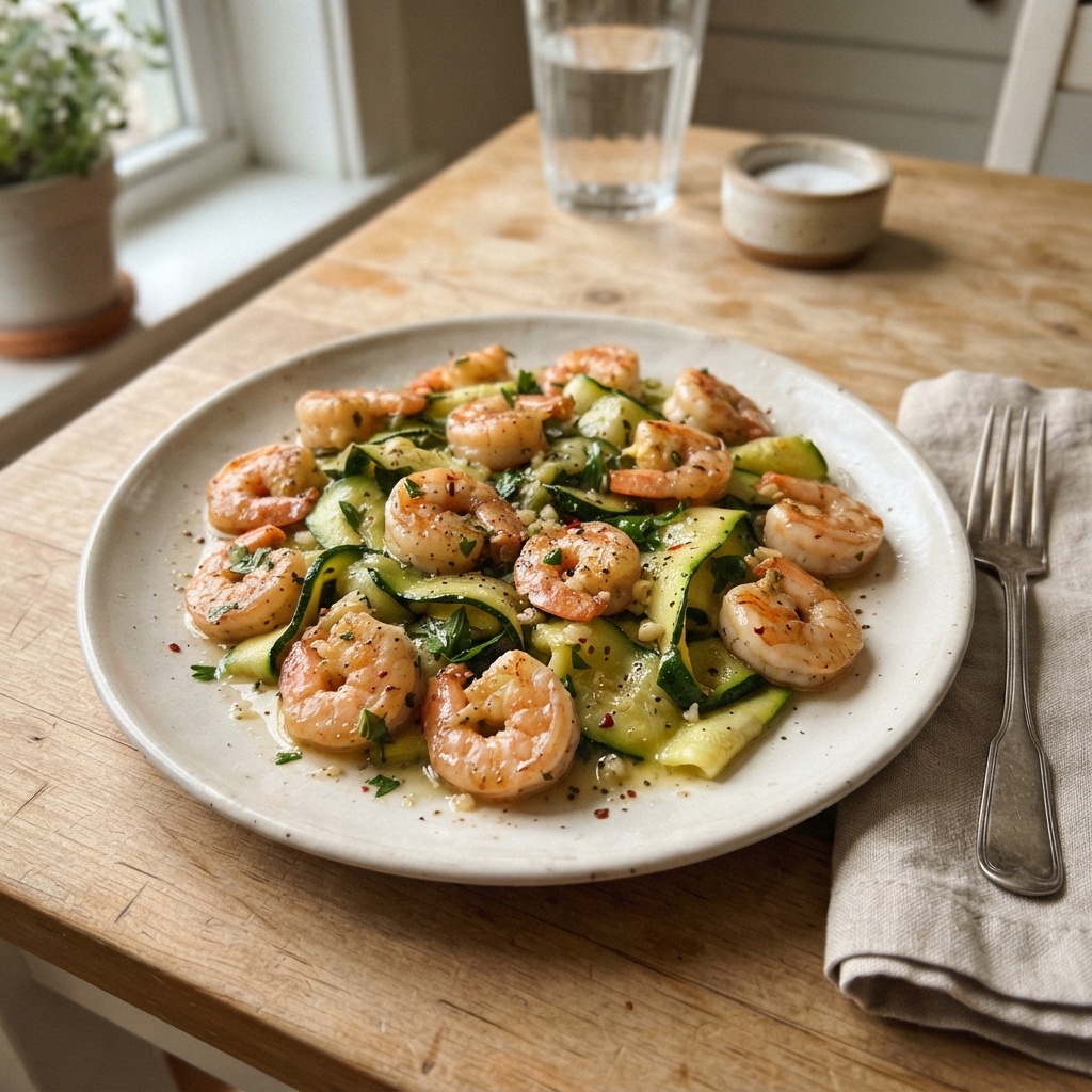 One-Pan Garlic Butter Shrimp and Zucchini