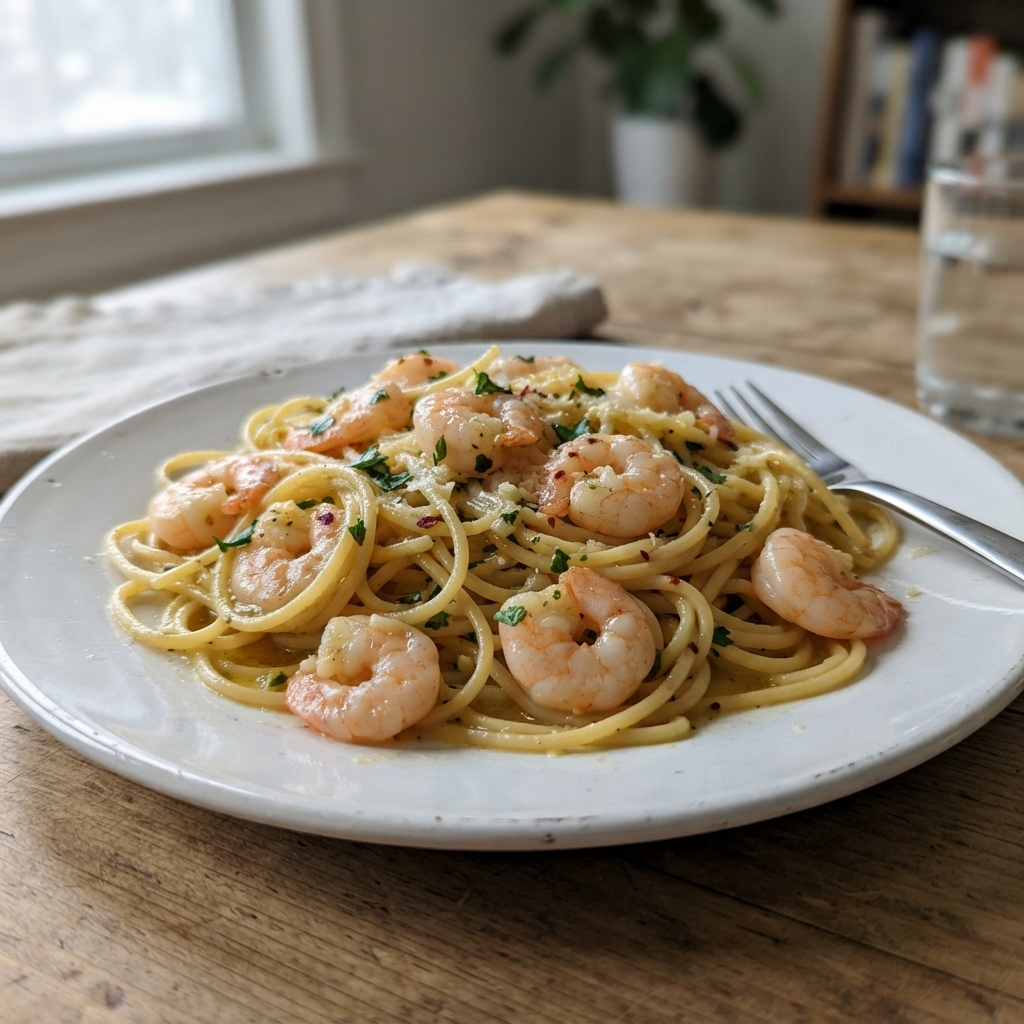 One-Pan Garlic Butter Shrimp and Pasta