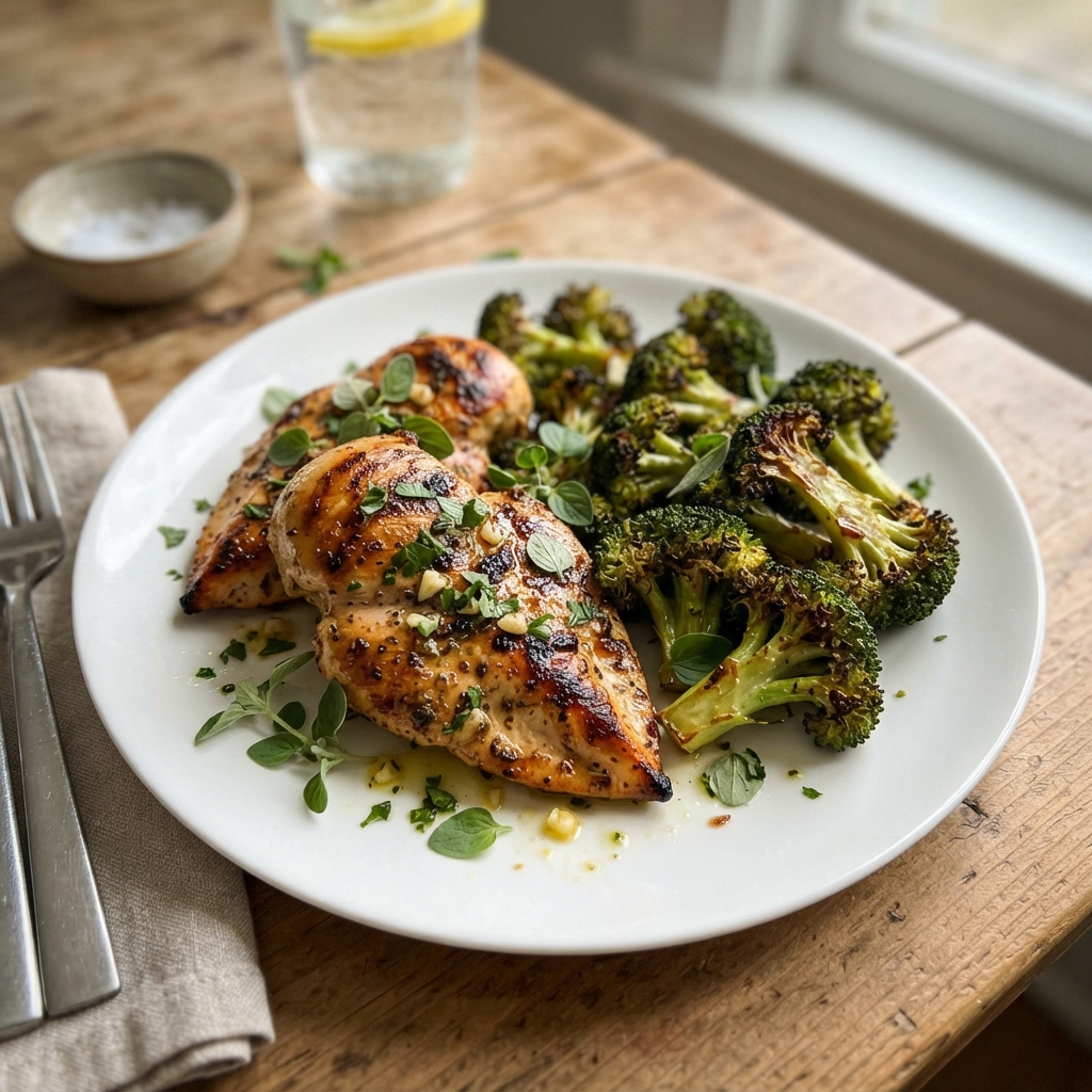 Lemon Herb Sheet Pan Chicken and Broccoli