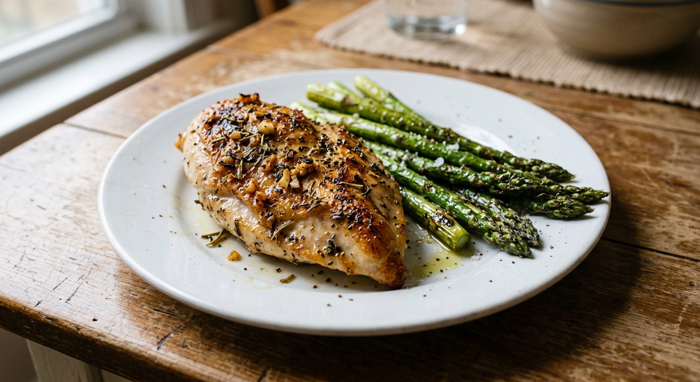 One-Pan Garlic Herb Chicken and Asparagus