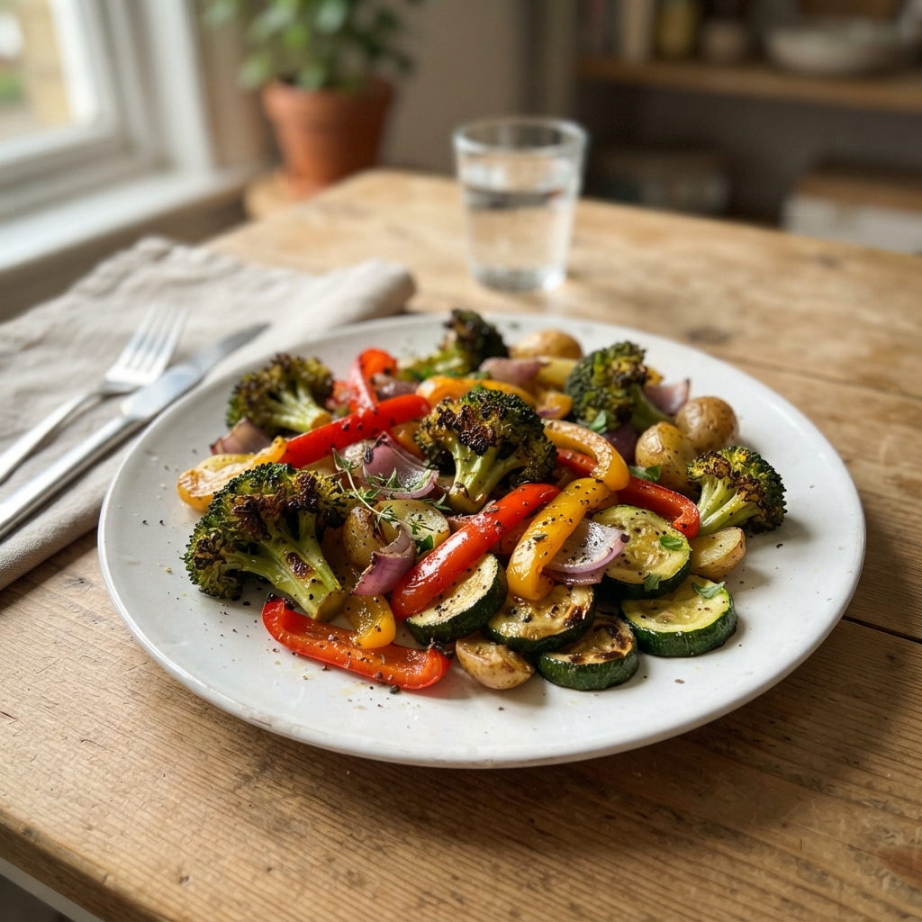 Crispy Sheet Pan Roasted Seasonal Vegetables