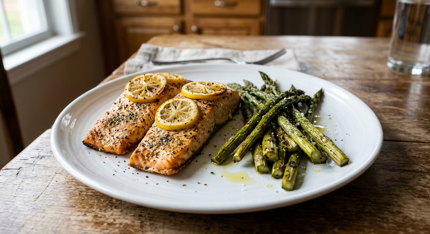 Sheet Pan Lemon Herb Salmon and Asparagus
