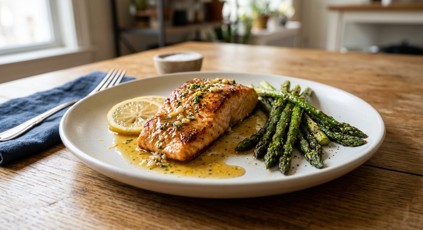 Lemon Garlic Sheet Pan Salmon and Asparagus