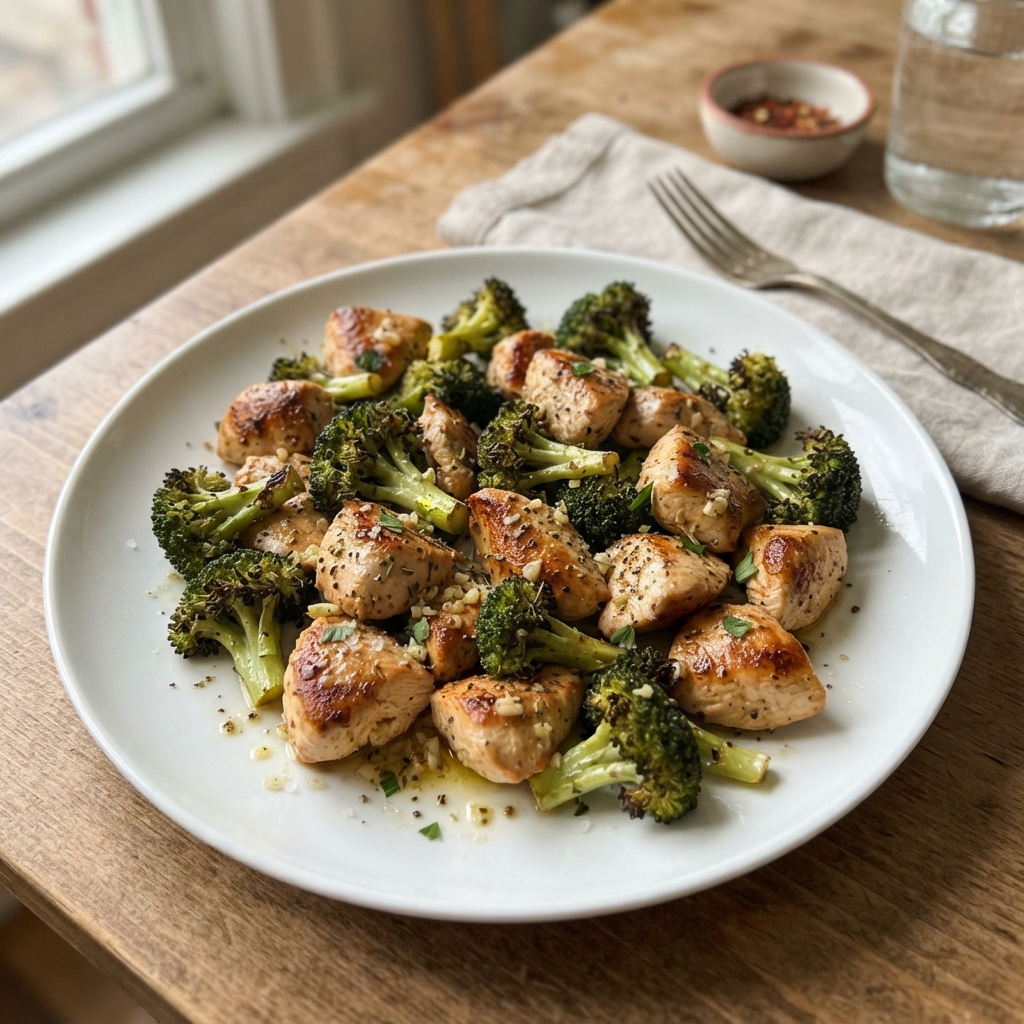 One-Pan Garlic Herb Chicken and Broccoli
