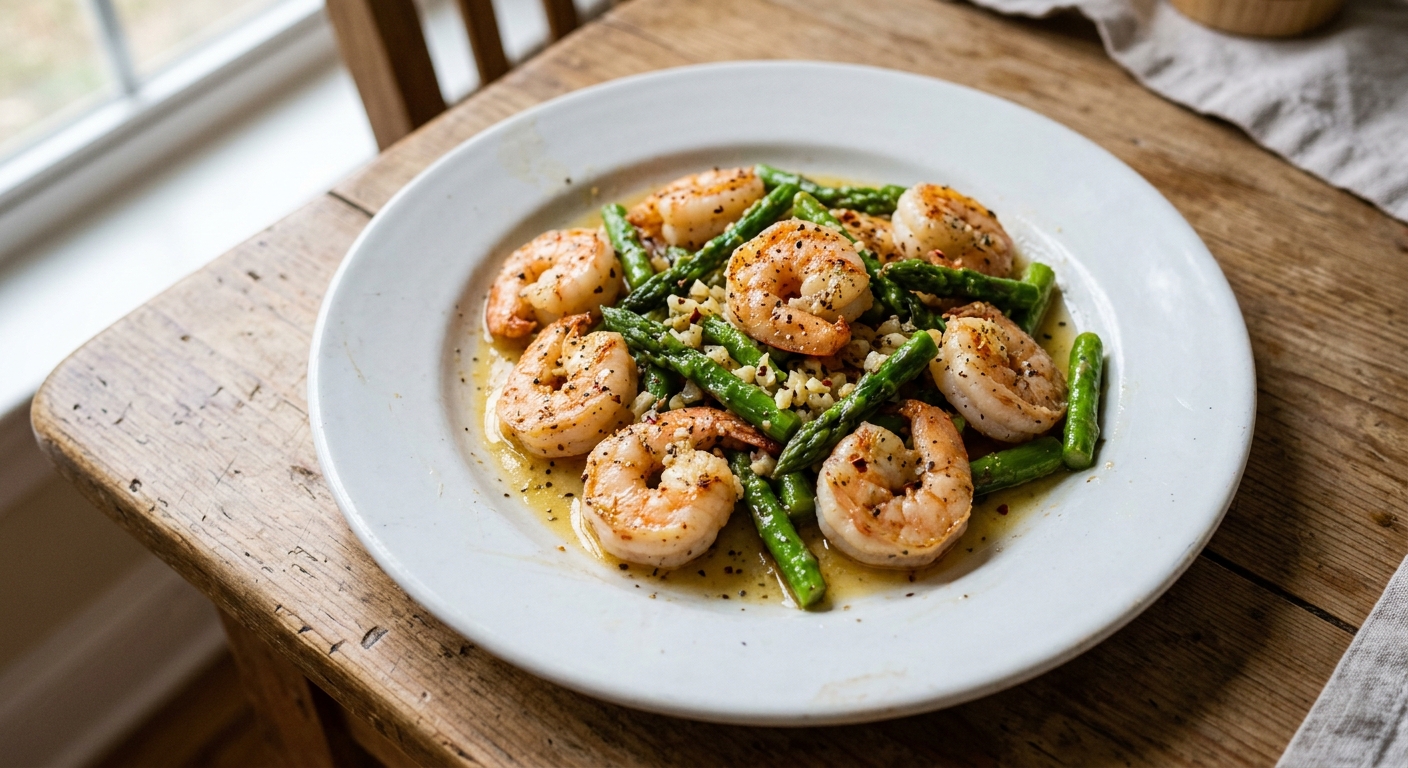High-Protein Lemon Garlic Shrimp and Asparagus Sheet Pan