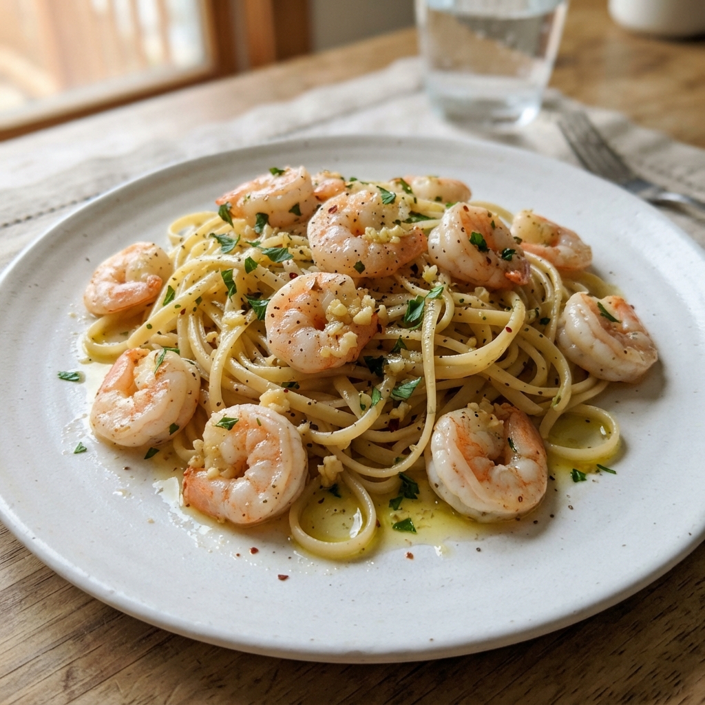 One-Pan Garlic Butter Shrimp and Pasta
