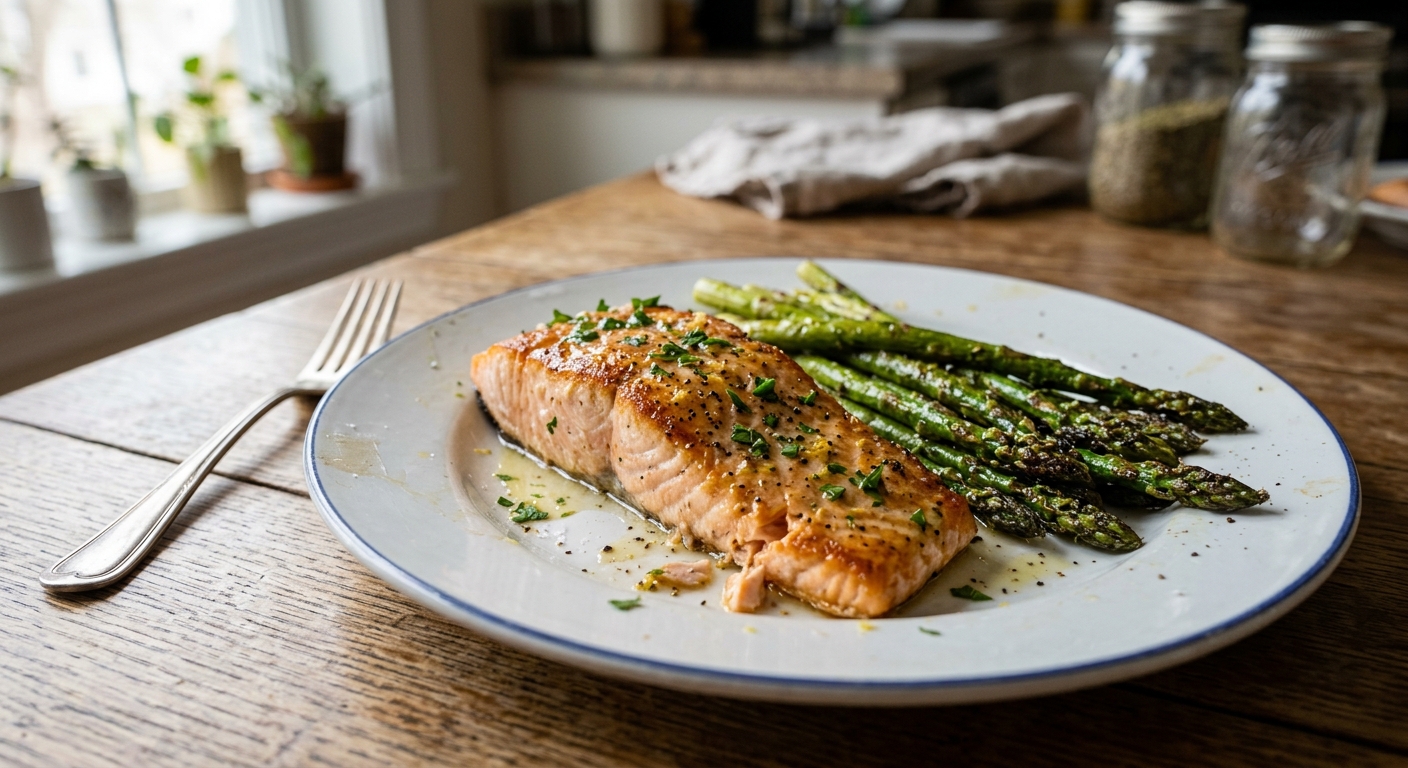 Lemon Herb Sheet Pan Salmon and Asparagus
