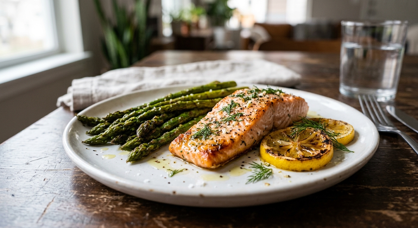 Sheet-Pan Lemon Herb Salmon and Asparagus