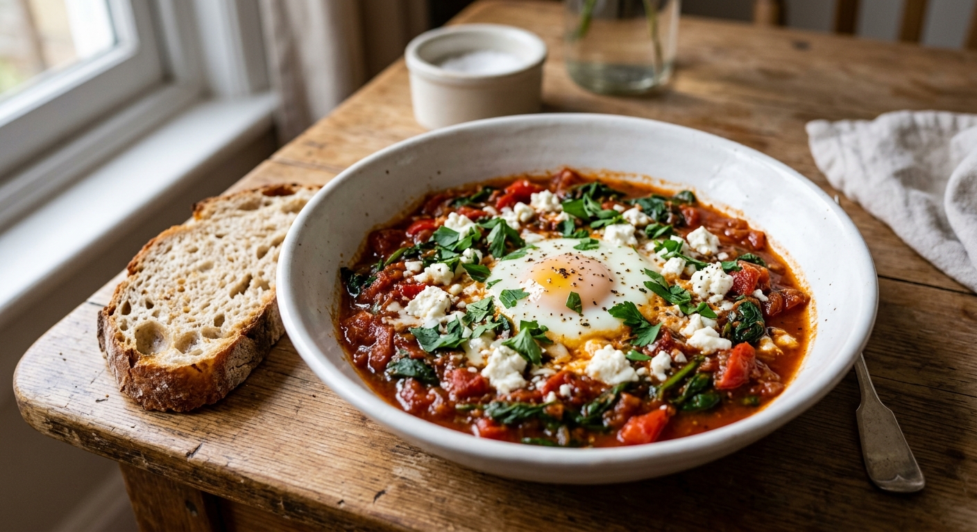 One-Skillet Mediterranean Shakshuka