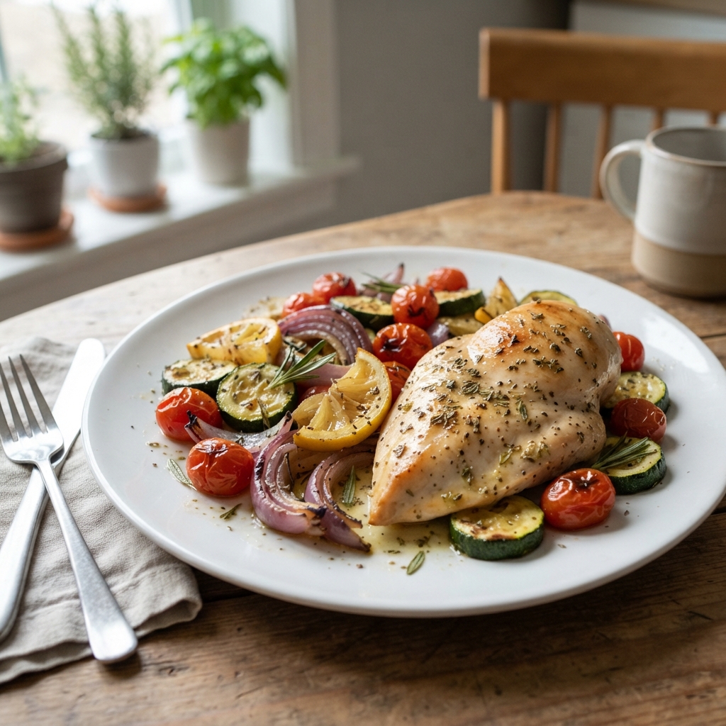 Mediterranean Lemon Herb Sheet Pan Chicken