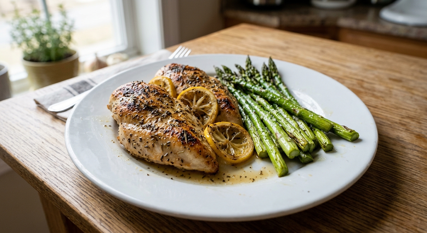 One-Pan Lemon Herb Chicken and Asparagus