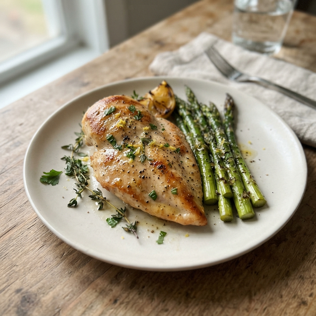 One-Pan Lemon Herb Chicken and Asparagus