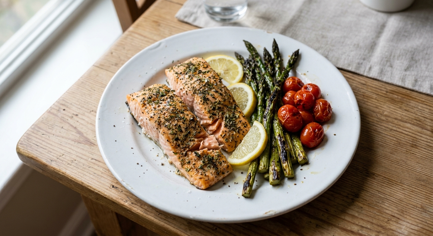 One-Pan Lemon Herb Sheet Pan Salmon