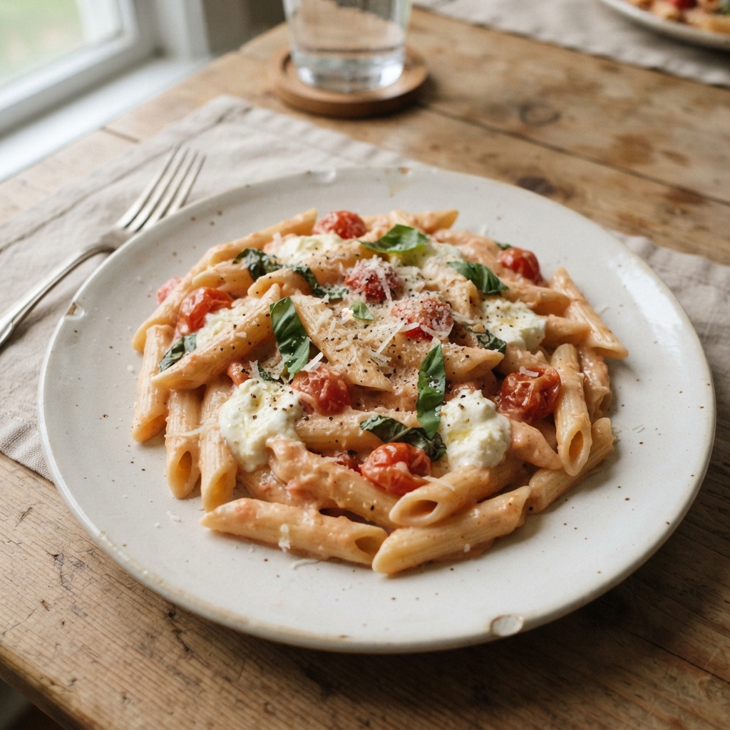 Creamy One-Pot Tomato Basil Pasta
