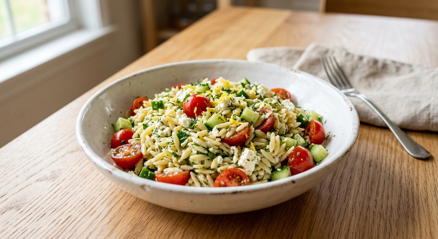 Zesty Lemon-Herb Orzo Salad