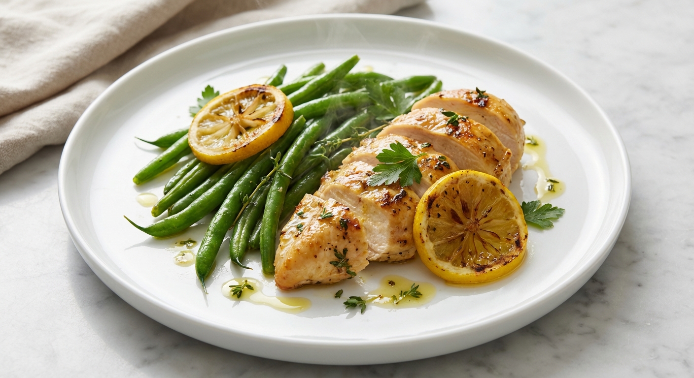 Sheet Pan Lemon Herb Chicken and Green Beans