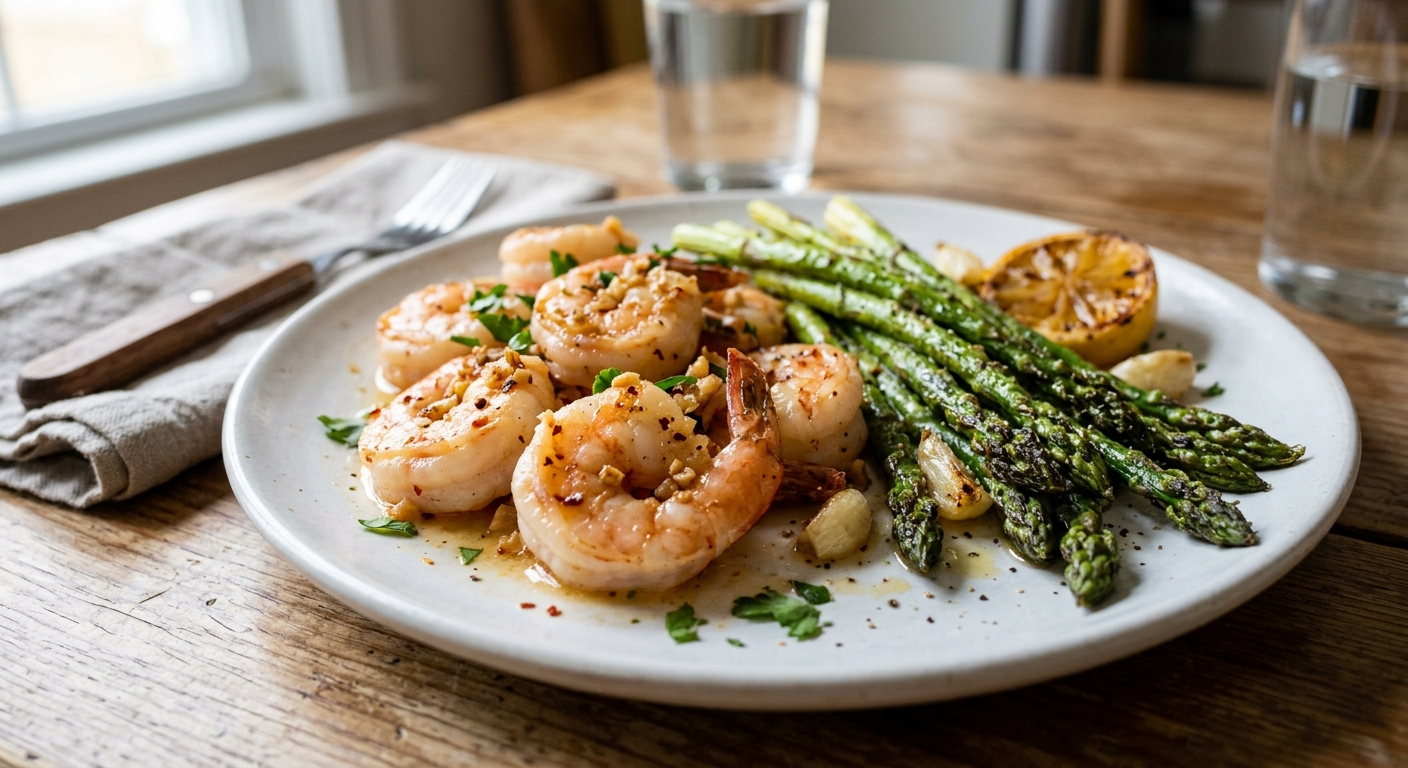 Lemon Garlic Shrimp and Asparagus Sheet Pan