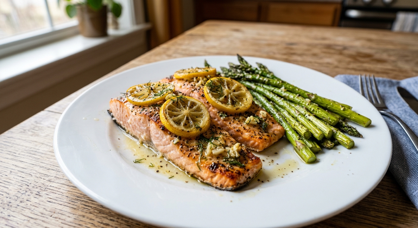 One-Pan Lemon Herb Salmon and Asparagus
